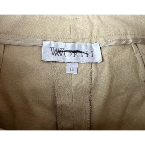 Worth Riding Style Casual Pants  Size 12  Zip Ankles Khaki Beige  Made in USA - Picture 7 of 8